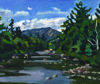 4.	Carrabassett River View (from life), oil on masonite, 11” x 14”, © 2011